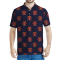 Japanese Samurai Pattern Print Men's Polo Shirt