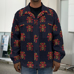 Japanese Samurai Pattern Print Men's Shirt Jacket