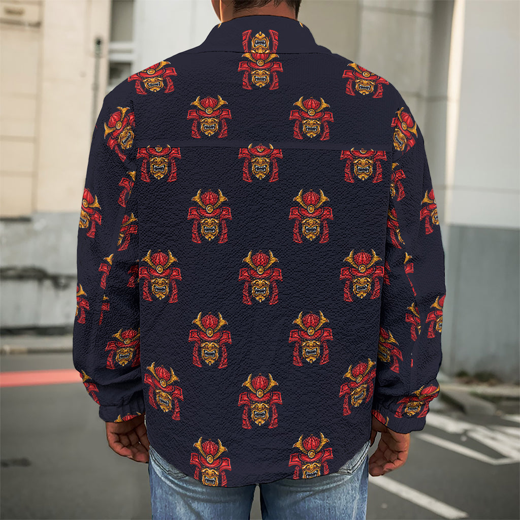 Japanese Samurai Pattern Print Men's Shirt Jacket