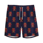 Japanese Samurai Pattern Print Men's Sports Shorts