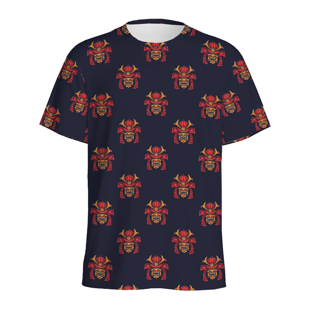 Japanese Samurai Pattern Print Men's Sports T-Shirt