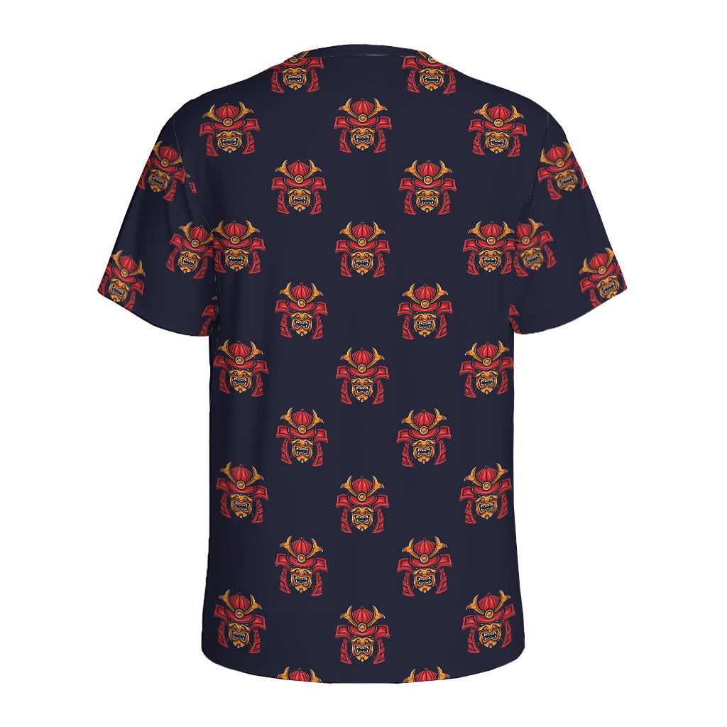 Japanese Samurai Pattern Print Men's Sports T-Shirt