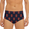 Japanese Samurai Pattern Print Men's Triangle Swim Briefs