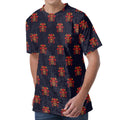 Japanese Samurai Pattern Print Men's Velvet T-Shirt