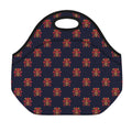 Japanese Samurai Pattern Print Neoprene Lunch Bag