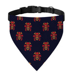 Japanese Samurai Pattern Print Over The Collar Dog Bandana
