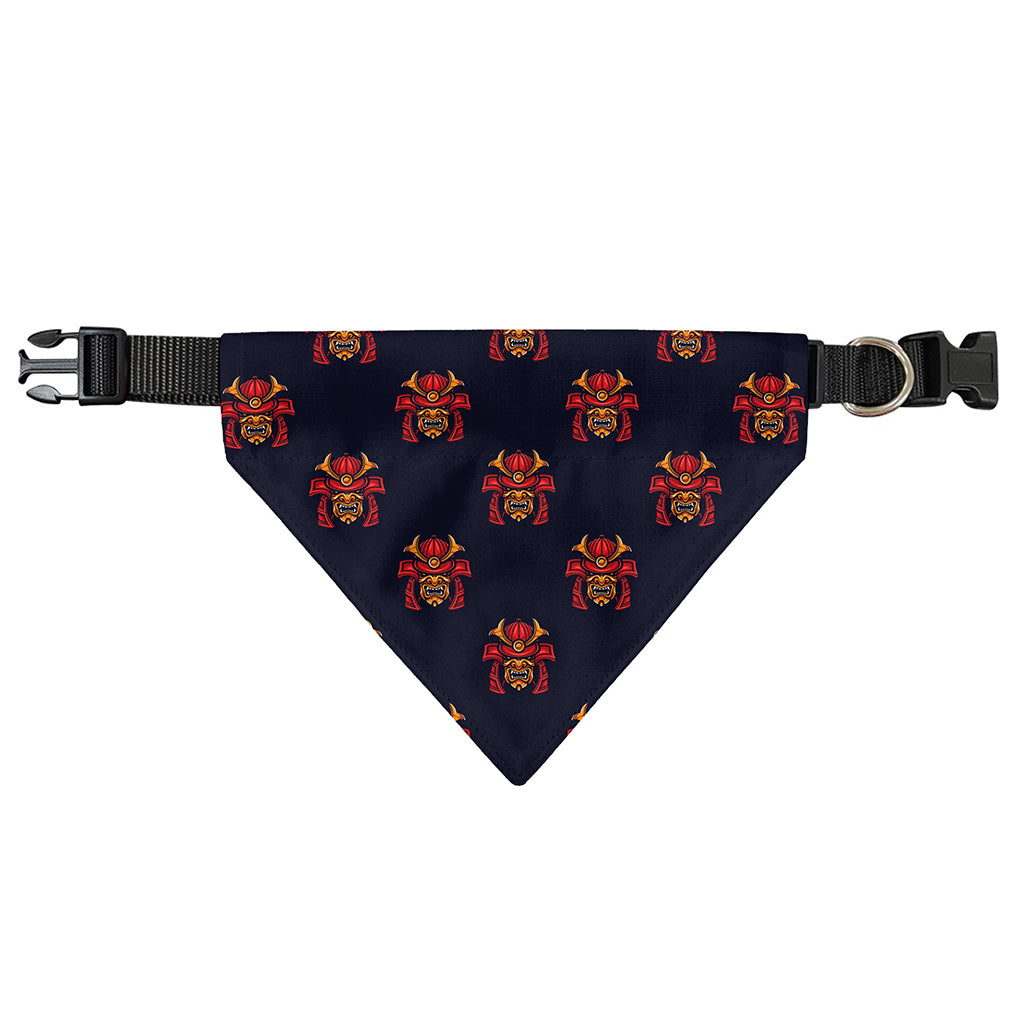 Japanese Samurai Pattern Print Over The Collar Dog Bandana