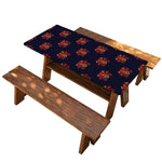 Japanese Samurai Pattern Print Picnic Table Cover