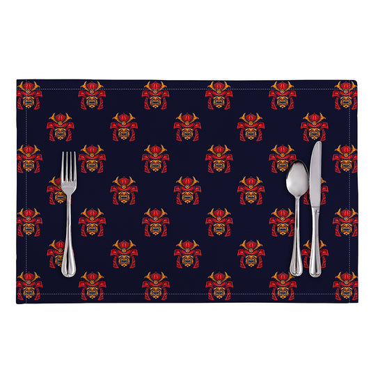 Japanese Samurai Pattern Print Placemat