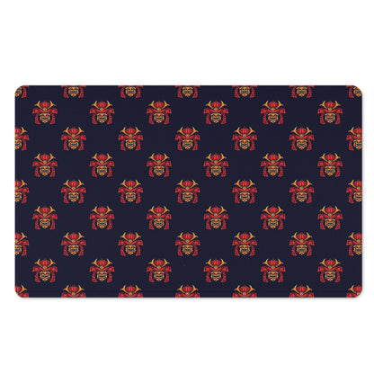Japanese Samurai Pattern Print Polyester Doormat