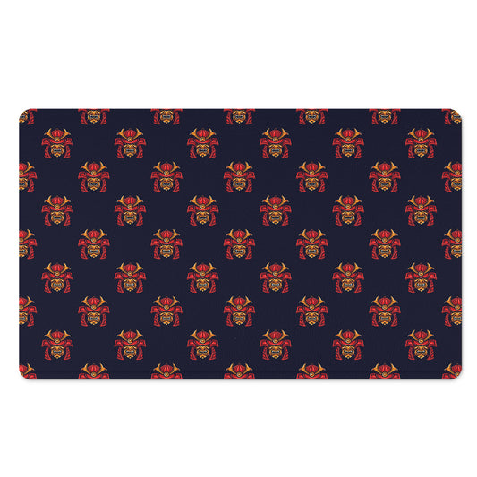 Japanese Samurai Pattern Print Polyester Doormat