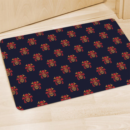 Japanese Samurai Pattern Print Polyester Doormat