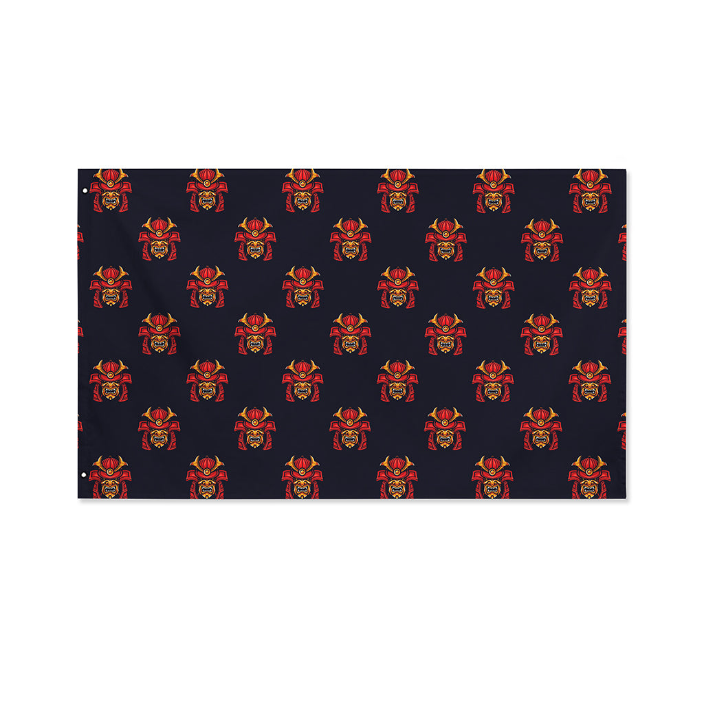 Japanese Samurai Pattern Print Polyester Flag