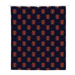 Japanese Samurai Pattern Print Polyester Shower Curtain