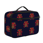 Japanese Samurai Pattern Print Portable Lunch Bag