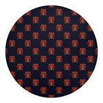 Japanese Samurai Pattern Print Round Blanket