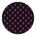 Japanese Samurai Pattern Print Round Floor Mat