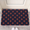 Japanese Samurai Pattern Print Rubber Doormat