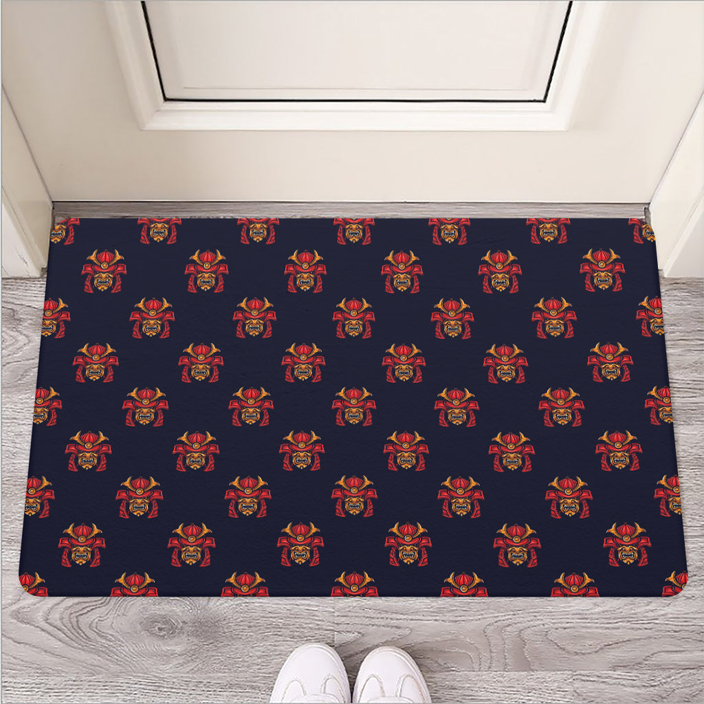 Japanese Samurai Pattern Print Rubber Doormat