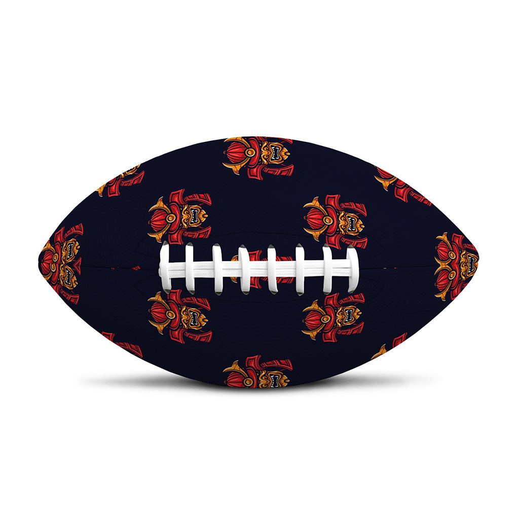 Japanese Samurai Pattern Print Rugby Ball