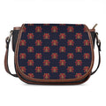 Japanese Samurai Pattern Print Saddle Bag