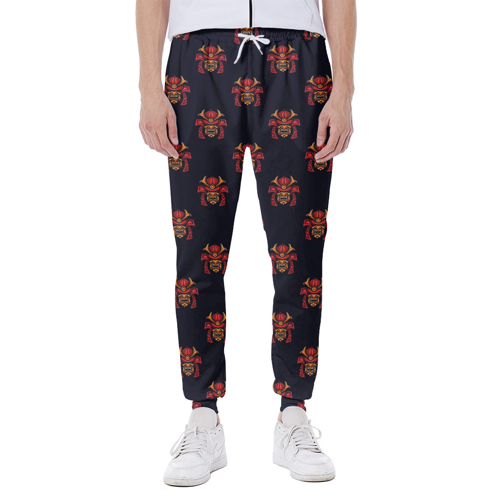 Japanese Samurai Pattern Print Scuba Joggers