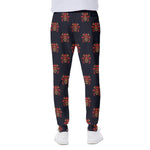 Japanese Samurai Pattern Print Scuba Joggers