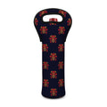 Japanese Samurai Pattern Print Single Neoprene Wine Tote