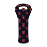 Japanese Samurai Pattern Print Single Neoprene Wine Tote