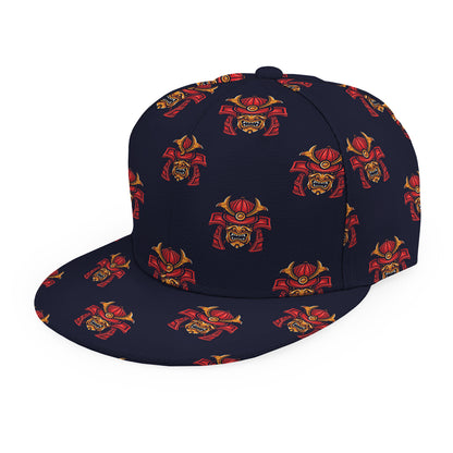 Japanese Samurai Pattern Print Snapback Cap