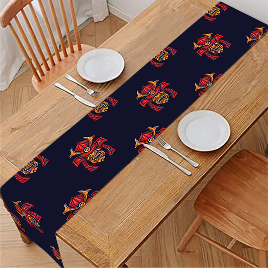 Japanese Samurai Pattern Print Table Runner