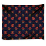 Japanese Samurai Pattern Print Tapestry