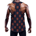 Japanese Samurai Pattern Print Training Tank Top