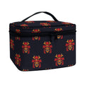 Japanese Samurai Pattern Print Travel Makeup Bag