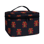 Japanese Samurai Pattern Print Travel Makeup Bag