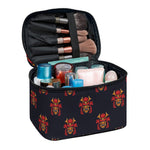 Japanese Samurai Pattern Print Travel Makeup Bag