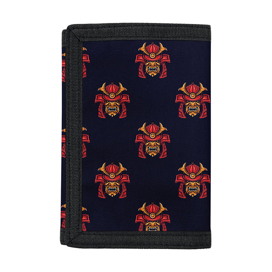 Japanese Samurai Pattern Print Trifold Wallet