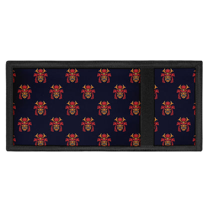 Japanese Samurai Pattern Print Trifold Wallet