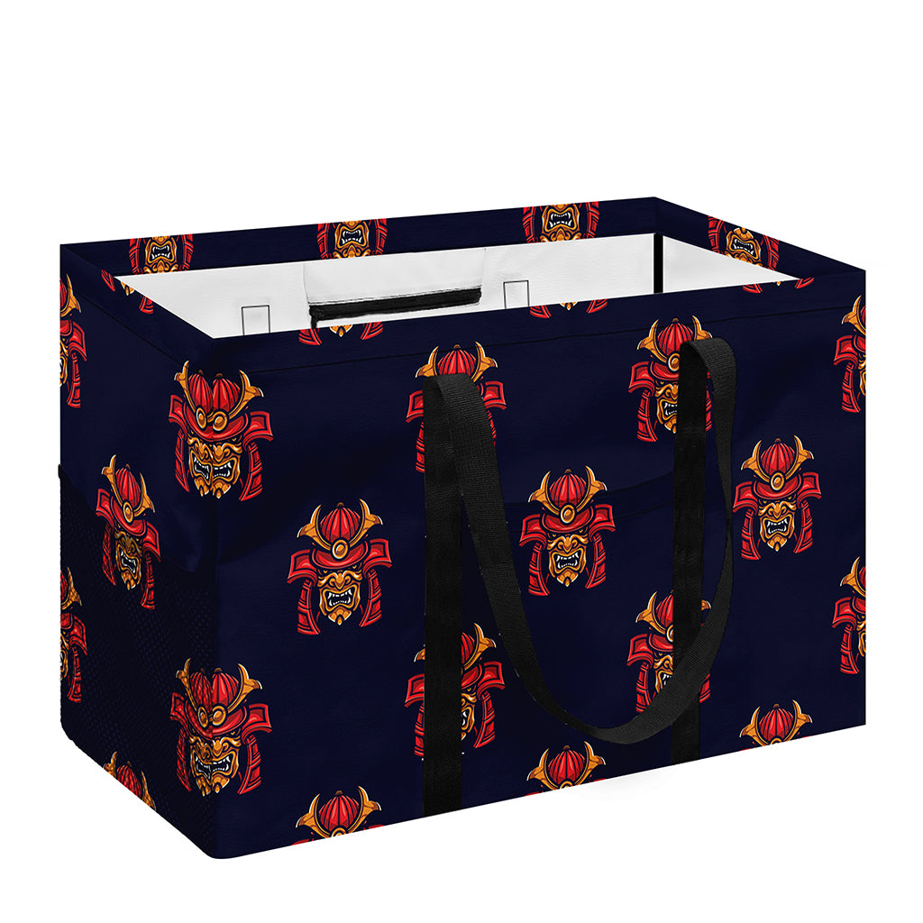 Japanese Samurai Pattern Print Utility Tote Bag