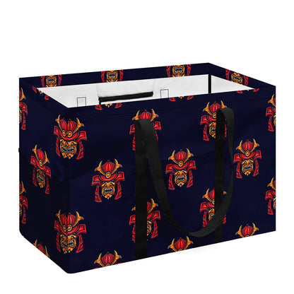 Japanese Samurai Pattern Print Utility Tote Bag