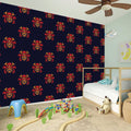 Japanese Samurai Pattern Print Wall Sticker