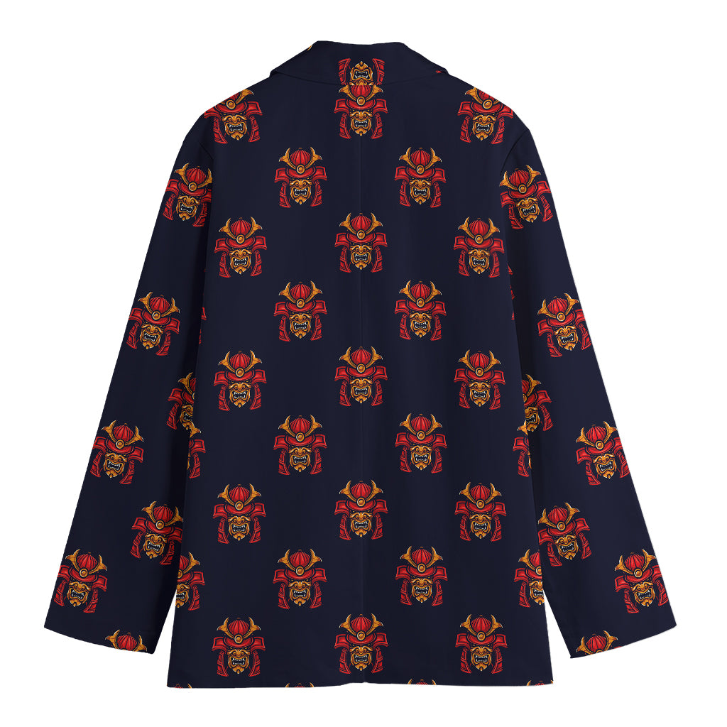 Japanese Samurai Pattern Print Women's Blazer