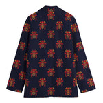 Japanese Samurai Pattern Print Women's Cotton Blazer