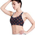 Japanese Samurai Pattern Print Women's Sports Bra