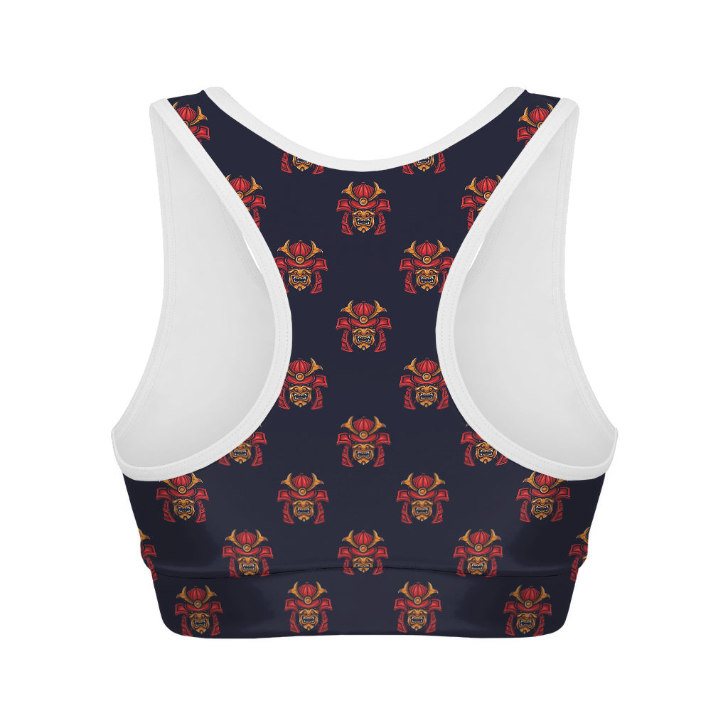 Japanese Samurai Pattern Print Women's Sports Bra