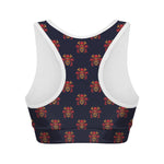 Japanese Samurai Pattern Print Women's Sports Bra