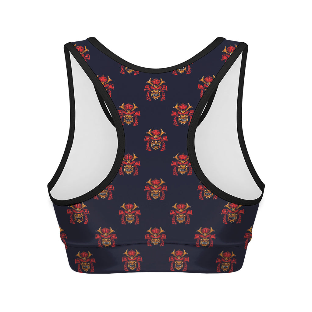Japanese Samurai Pattern Print Women's Sports Bra
