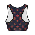 Japanese Samurai Pattern Print Women's Sports Bra