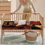 Japanese Samurai Warrior Mask Print Baby Crib Sheet