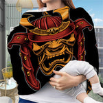 Japanese Samurai Warrior Mask Print Baby Seat Cover